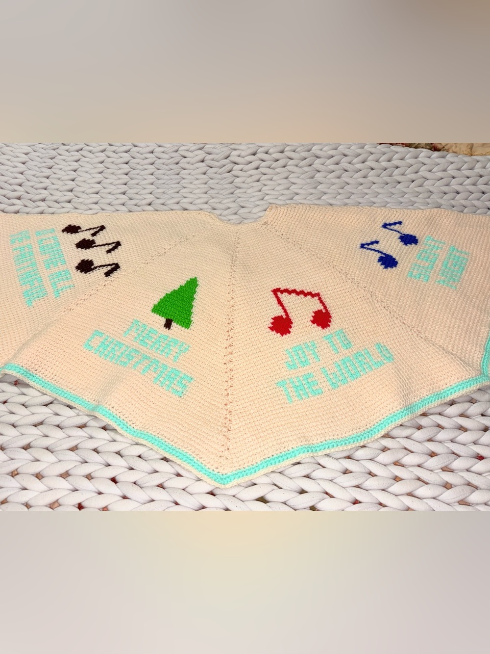 Vintage Crochet Christmas Tree Skirt